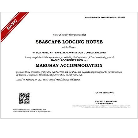 Seascape Lodging House Coron Εξωτερικό φωτογραφία
